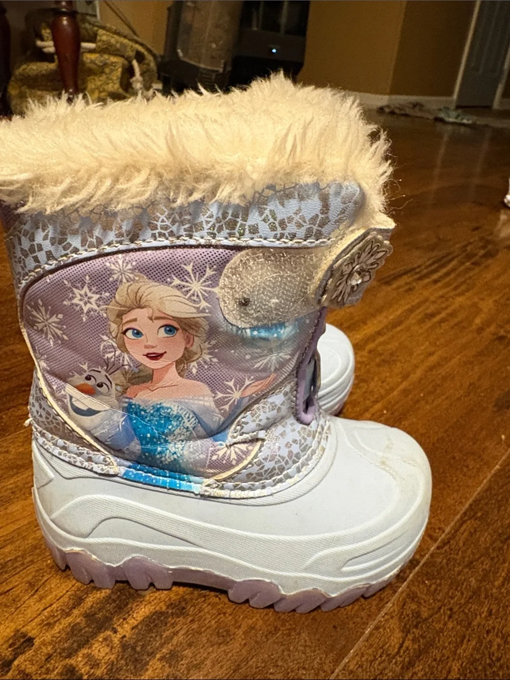 Disney Frozen Light Up Snow Boots Anna/Elsa Toddler 7
